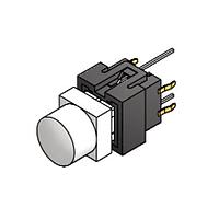 E-Switch LP15R1REDRED-N ປຸ່ມກົດສະຫນາມມາດຕະຖານ, SPST, ປິດ-ເປີດ, ຜ່ານຮູ, ແດງ, LED, ແດງ