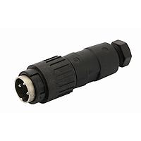 Amphenol Tuchel T 3624 504 ຕົວເຊື່ອມຕໍ່ STRAIGHT MALE CONN 12C SILVER 4-6MM