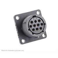 Eaton Souriau-Sunbank UTSX012E10SY ຮັບສະຕິເຄື່ອງ Receptacles Square flange receptacle, ບໍ່ມີ backshell, ມີ 10 ຕິດຕໍ່ສົດເພື່ອຍິງ, IP68/69K ໃນສະພາບບໍ່ໄດ້ເຊື່ອມຕໍ່, keying Y