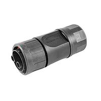 Amphenol SINE Systems RTS6BS18N2S03 ປລັກສະບັບ, 2 ຕຳແໜ່ງ, ຜູ້ຍິງ, ຂະໜາດເປັດ 18, ມີຢາປິກຊິໂກນ