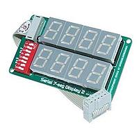 Mikroe MIKROE-202 ບອດສະແດງ SERIAL 7-SEG 4-DIGIT 2 LED DISPLAY BOARD