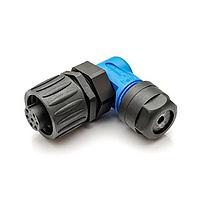 Amphenol Tuchel C016 10F006 000 10 ຕົວເຊື່ອມ 6+PE FEM R/A ສີຟ້າ CRIMP