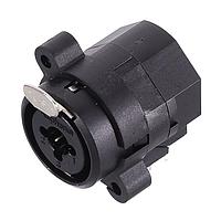 Amphenol Audio ACJC9H BULK ປຸ່ມຮັບ 1/4" XLR ຕູ້ຄູ່ຕິດຕັ້ງປະເພດ C ເສັ້ນສຽງສະເຕຣີໂອ ແກ້ວຢູ່ພື້ນຜິວ PCB ແບບຮອງຮັບສອງດ້ານ (24 mm) ສະຫຼຸບ XLR