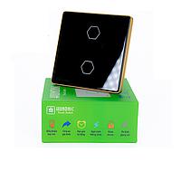 HUNONIC HN02SVD WiFi Touch Switch 2 ປຸ່ມຮຽບຮ້ອຍ (Black)