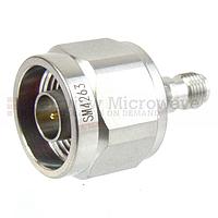 Fairviewmicrowave SM4263 SMA Female Jack to N Male Plug Adapter (18GHz; 1.3 VSWR)