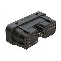 Amphenol SINE Systems ARC26-40SA ຕົວເຊື່ອມຕໍ່ລົດ 40 ຕໍ່ຕຳແໜ່ງປລັກ, ຂະໜາດ 20 ຕຳແໜ່ງຕິດຕໍ່ຊ້ອກ, ກະແຈສະກຣູ, ການປິດດ້ານໜ້າຢ່າງຜັນຜວນ, ກະລຸນາ A, ສີດຳ