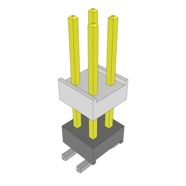 Stackable Samtec Header Samtec HW-02-09-L-D-400-SM ຫົວກາງບອດສະຕັກກະດານຍືນຢືນອຸນຫະພູມສູງ Headers ...