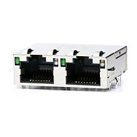 Pulse Electronics JGL0004NL ມັກເຕິຈແຈັກ 1x2 Tab-Up ມີໄຟ LED ເທີເອີເນັດ (ບໍ່ PoE)