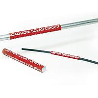 HellermannTyton 596-00249 ປ້າຍຫນ້າສະຫຼຸບພະລັງງານແສງຕາເວັນ CAUTION SOLAR CIRCUIT 25/PK