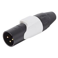 Amphenol Audio AX3MB9M-AU ຕົວເຊື່ອມສາຍສະເພາະ 3P PIN M PLUG BLKGLD ມີສີຂາວ MRK SLV