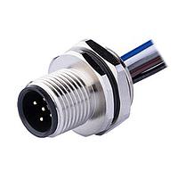 Same Sky (formerly CUI Devices) CDM1224-03A-MW-R16-050-67 ຕົວຕິດຕູ້ພາແນລແບບຕົວຜູ້ຊາຍ M12 ຕົວຕິດປະເພດບົດບາດ, ປະເພດບົດບາດບົດບາດ, ຕິດຫຼັງແບບໄວ M16*1.5?ACode 3PIN, ນຸ່ມສະເຫຼີມທອງສະເລີຍ, 050M