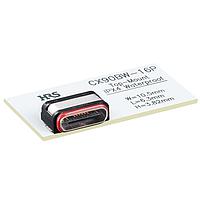 Hirose Electric CX90BW-16P(001) ຕູ້ປະຕູສົມມິດ USB Type C, 16ຕຳແໜ່ງ, ຕູ້ປະຕູ USB Type-C