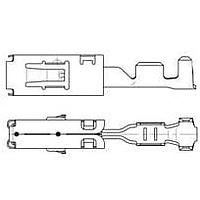 AMP Connectors - TE Connectivity 1-968857-3 (MOUSER REEL) ຂໍ້ຕໍ່ MCP2,8 BU-KONT EDS ມົນມົນ 1000