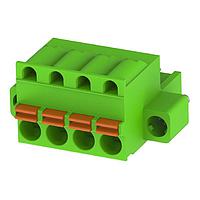 Bel Power Solutions HZZ00151-G ບລັອກຕໍ່ສາຍປະກອບໄດ້ CONNECTOR; ຜູ້ຍິງ; 4 ໂພນ; 1 ແຖວ; ຊ່ອງຫລັກ 5mm; THT; 250VAC; 16A; ສີຂຽວ; -40 ຫາ +100C; ມີການລຶບດ້ວຍກະບຸນ;