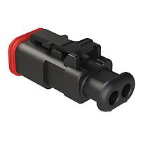 Amphenol SINE Systems AT06-2S-SR01BLK ປລັກ 2-ທາງ ການປົກປ້ອງແຮງດຶງ 2-ທາງ ສີດຳ