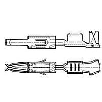 AMP Connectors - TE Connectivity 964261-2 (Cut Strip) ຂໍ້ຕິດ TIMER RECPT CONTACT "ຕັດສະຕຣິບ 100