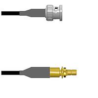 Amphenol Custom Cable Q-0L03Q0008084i ການປະກອບສາຍ RF BNC-SP/SMB-SJB RG58 84I