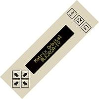 Matrix Orbital BLK202A-IY ອັດເຊີດ PC Bay, ຕົວອັກສອນ LCD ພື້ນຫຼັງສີດຳ ຕົວອັກສອນສີເຫຼືອງ