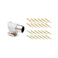 Amphenol SINE Systems MA5RAP1202-KIT ມຸມຂວາ, ປ່ຽນທິດໄດ້ 12 ຕໍ່ຕົວຜູ້ຊາຍ ຂະໜາດໃຫຍ່ ຟແລງ