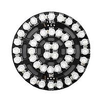 Adafruit 4222 ບອດປະເມີນ NeoPixel Triple-Ring Board ມີໄຟ LED 44 ຕຳແໜ່ງຜ່ານຮູ - ຂະໜາດ 66mm