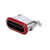 Same Sky (formerly CUI Devices) UJ20-C-R-G-TH-1-P14-TR USB Type C Type C, 2.0, ມຸມຂວາ, ກະທົບທອງ 3u, ຜ່ານຮູ, 14 ຂາ, T&R