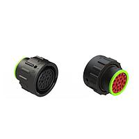 Amphenol SINE Systems AHDP06-24-09PR-BRA ປລັກ 9 ຕຳແໜ່ງ, ປລັກ, ຂະໜາດຮອບ 24, ການປິດກະທົບຂະໜາດຫຼຸດ (ສີຟ້າ), ອາເດບເຕີຣວັງກະທົບຫຼັງ