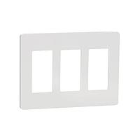 Square D SQWP141003WH ກະແຈປົກຄຸມ 3 GANG SCREWLESS MATTE WALL PLATE WH