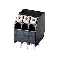 Same Sky (formerly CUI Devices) TBLH13-350-06BK ບລັອກຂໍ້ຕໍ່ຄົງທີ່ບໍ່ມີສະກຣູ, ອຸນຫະພູມສູງ, ມີມຸມ, ຊິ້ນຫຼັກ 3.50 mm, ສີດຳພ້ອມປຸ່ມສີເທົາ