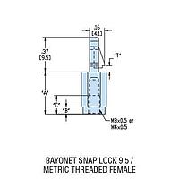 Heyco 10659 ສກຣູແລະລອກ HTCBS-M3-6-8 ສີດຳ NYL ການສະຫນັບສະຫນຸນ PCB