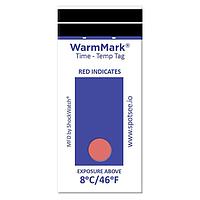 SpotSee WM 8/46-12 ຕິດຕາມອຸນຫະພູມ WarmMark Short-Run 8C/46F, 12 ຊົ່ວໂມງ ປ່ອງໜ້າຕາເທົ່າໜຶ່ງ