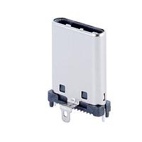 Same Sky (formerly CUI Devices) UP32-C-V-G-TH-3-P24-TR USB Type C Type C, 3.2, ຕັ້ງຕົ້ນ, ກະທົບທອງ 3u, ຜ່ານຮູ, 11.1mm, 24 ຂາ, T&R