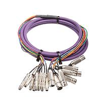 Switchcraft TRSF10XLRM ເຄື່ອງສ່ວນປະກອບ TRS M-XLR M, 10 FT 8 CH AUD SNAKE