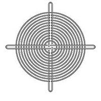 Sanyo Denki 109-720 ກະຕ່າງມືພັນລະຫວ່າງພັນລະຫວ່າງພັນລະຫວ່າງ Guard 200mm Fan Finger Guard, Inlet/Outlet, Silver