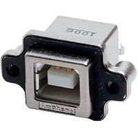 Amphenol Commercial Products MUSB-D511-00 ຕົວເຊື່ອມ USB ປະເພດ B ສຳລັບສະພາບແວດລ້ອມຮ້າງແຮງ USB B ແບບດຽວ PCB ຕັ້ງພູມ