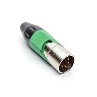 Amphenol Audio AX4M5M ຕົວເຊື່ອມສາຍສະເພາະ 4P PIN M PLUG GREEN MARK SLEEVE
