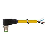 Murrelektronik 7700-12101-1500100 ຕົວເຊື່ອມ M12 ຜູ້ຊາຍ 90 ກັບສາຍ, TPE 4x18AWG ເຫຼືອງ UL/CSA, ITC/PLTC 1m