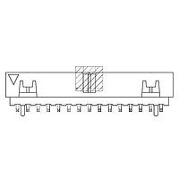 Amphenol Commercial Products G823MB16221KEU ຫົວກັບກະຕ່າງປົກຄຸມ 2.0mm Pitch STR SMT,2x8Pin,15u" Gold,NY4T,T&R W/CAP,W/Location Post,Color-Black