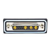 NorComp CDFR9W4213L261 ຕູ້ຕິດຕໍ່ Mixed Contact D-Sub Connectors 9W4 R/A solder F FL 4-40 thrd brkt 20Amp