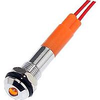 Mallory Sonalert FL1M-6SW-1-Y12V ອິນດິເຄເຕີ LED ເຫຼືອງ 6MM ແມັດ 12VAC/DC