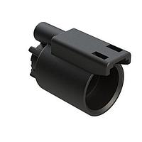 Amphenol SINE Systems ATHD04-1-12P-BM12 Receptacles Single Pole Receptacle, Pin, Size 12 Contact,Self-Threading, Gold Plated, Potting, Black