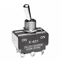 NKK Switches S425 ຕົກເກີລຂະຫນາດມາດຕະຖານຄວາມຈຳກັດການຮັບສົດ DPDT ON-NONE-(ON) SOLDER LUG