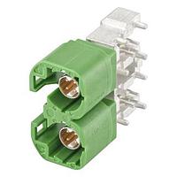 Rosenberger D4S21J-40MA5-E ຕູ້ເຊື່ອມ PCB ມຸມຂວາ ປລັກ PCB ມີກະແປງ T&R ສີຂຽວ