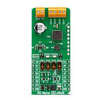 Mikroe MIKROE-5655 ຕົວຄວບຄຸມການເຄື່ອນໄຫວ DC ປະເພດມີແບບຖອດຂົນ DC Motor 26 Click