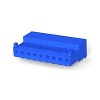 AMP Connectors - TE Connectivity 3-643815-9 ຮູງຮັບ Receptacle 9P 26AWG TIN CLSD ມີແທບ WHT ມີສາຍ BLU