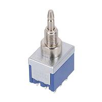 Nidec Components 8N3021-Z ປຸກປະກອບ 3PDT ປິດມຸກ, ON-(ON), ປຸ່ມກົດ, ກະບອງກະທົບ 1/4"-40, ເກັບຂາຍສອງຂາຍບວກ, 6A @ 125V AC