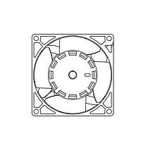Delta Electronics, Inc. GFM0812DS-SMB7R ພັງລົມ Axial, 3Phase, Dual-Rotor, 80x56mm, 12VDC, 93.23CFM, 2.4A, Ball, 4Leads, Tach/PWM