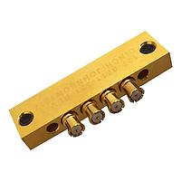 Johnson / Cinch Connectivity Solutions 127-0711-321 ຕູ້ຕໍ່ສົມພັນຫຼາຍພອດ M ມີລະດັບການລັອກທີ່ຄົບຖ້ວນ R ພື້ນຜິວ Ang Surface Mt SMP 4P