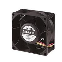 Sanyo Denki 9HVA0812P1G001 ພັນລະຫັດ Axial Axial Fan, 80x80x38mm, 12VDC, ຄວາມດັນສະຖາຕິສູງ/ການໄຫລອາກາດ, Ribbed, Tach/PWM