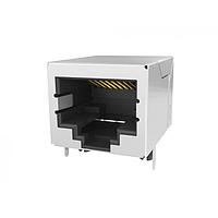 Amphenol Commercial Products RJE091884511C ຕົວເຊື່ອມຕໍ່ແບບແມ່ນລະບົບ / ຕົວເຊື່ອມຕໍ່ Ethernet ພອດເດີດຽວ Modular Jack - ມຸມຂວາ, ປຸ່ມລົງ, ຕົວເຊື່ອມຕໍ່ຂາຍເຂົ້າ 8P8C, ມີການປົກປ້ອງ