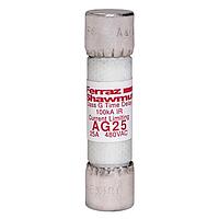 Mersen AG25 ຟິວພະລັງງານ Fuse, ລະດັບ G, Amp-Trap, 100kA, 480VAC, 25A